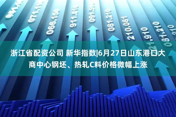 浙江省配资公司 新华指数|6月27日山东港口大商中心钢坯、热轧C料价格微幅上涨